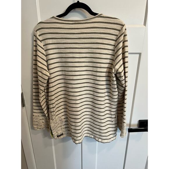 Matilda Jane Blouse | Womens‎ Lace Striped Top | Size L - Picture 4 of 8